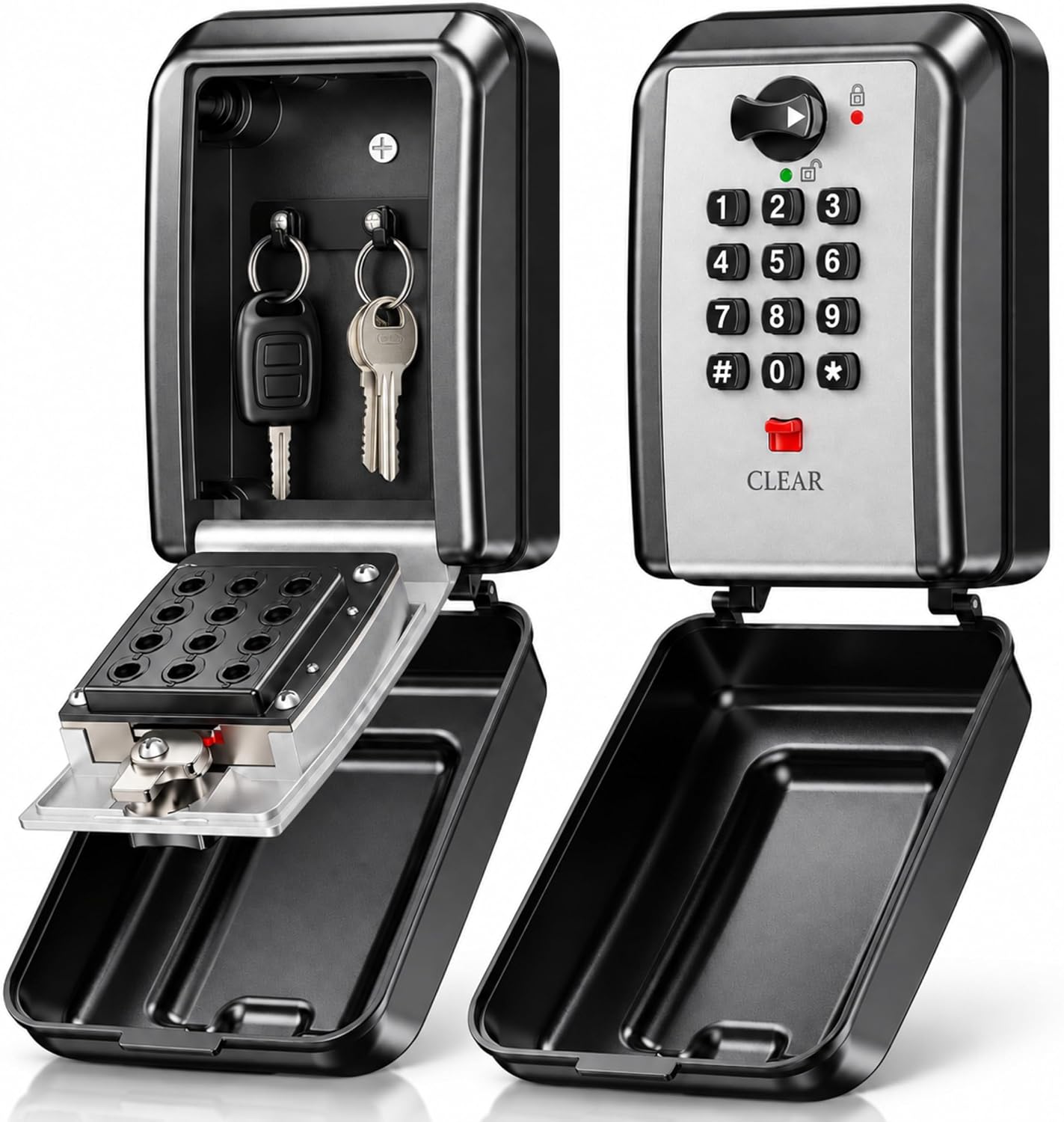 LDS® Key Safe Wall Mounted – 12-Digit Push-Button Combination Lock Box by Landlord Direct Supplies